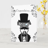 おめでとう新郎 カード (黄色い花)