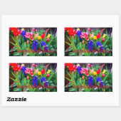 おめでとう春の花#3シール 長方形シール (シート)