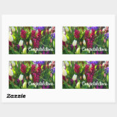 おめでとう春の花#5シール 長方形シール (シート)