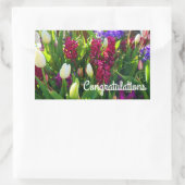 おめでとう春の花#5シール 長方形シール (バッグ)