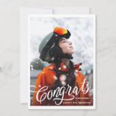 おめでとう書大学院写真招待状 招待状 (正面)