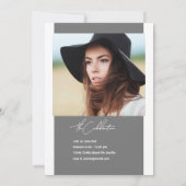 おめでとう書大学院写真招待状 招待状 (裏面)