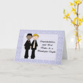 おめでとう最高のと願いゲイ男性結婚C カード (黄色い花)