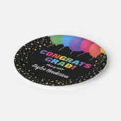 おめでとう気球金ゴールド紙吹雪卒業 ペーパープレート (アングル)