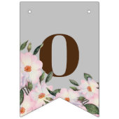 おめでとう水彩ピンクローゼズバレリーナ バンティングフラッグ (第2の旗)