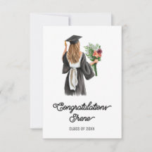 おめでとう水彩白肌ガール花