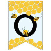 おめでとう水色でこぼこミツバチ赤ちゃんシャワー バンティングフラッグ (第2の旗)