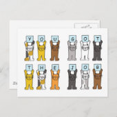 おめでとう漫画の猫 ポストカード (正面/裏面)