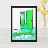 おめでとう漫画 カード (黄色い花)