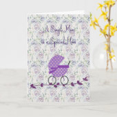 おめでとう独身のお母さん新生児 カード (黄色い花)