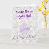 おめでとう独身のお母さん新生児 カード (黄色い花)