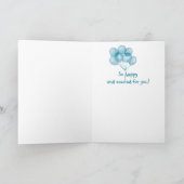 おめでとう男の赤ちゃんファンテディベアバルーン カード (内部)