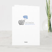 おめでとう男の赤ちゃん象 カード (裏面)