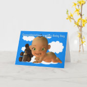 おめでとう男の赤ちゃん カード (黄色い花)