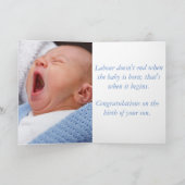 おめでとう男の赤ちゃん/sonカード カード (内部)