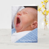 おめでとう男の赤ちゃん/sonカード カード (黄色い花)