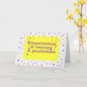 おめでとう男女兼用祖母 カード (黄色い花)