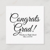 おめでとう白黒学年カスタム学年 エンクロージャーカード (正面)