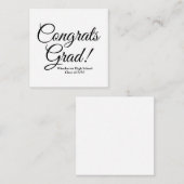 おめでとう白黒学年カスタム学年 エンクロージャーカード (正面/裏面)