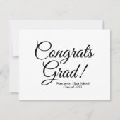 おめでとう白黒学年カスタム学年 ノートカード (正面)