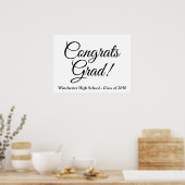 おめでとう白黒白カスタムの授業 ポスター (キッチン)