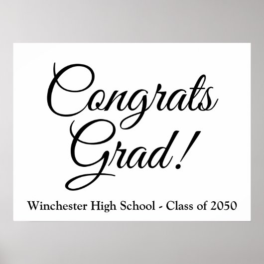 おめでとう白黒白カスタムの授業 ポスター (正面)