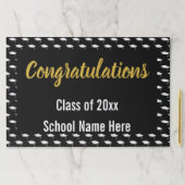 おめでとう白黒金ゴールド卒業パーティー ペーパーパッド (インサイチュ)