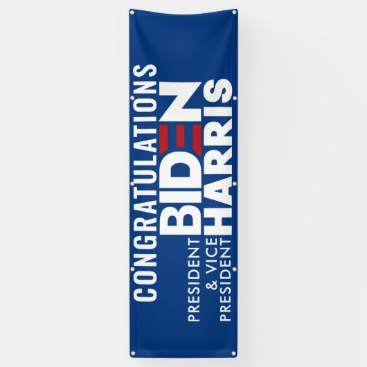 おめでとう社長バイデン氏VPハリスインドアアウトドア 横断幕 (縦)
