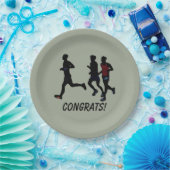おめでとう祝ス走レースプレート ペーパープレート (パーティー)