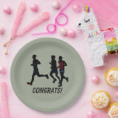 おめでとう祝ス走レースプレート ペーパープレート (パーティー)