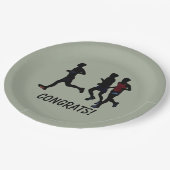 おめでとう祝ス走レースプレート ペーパープレート (アングル)