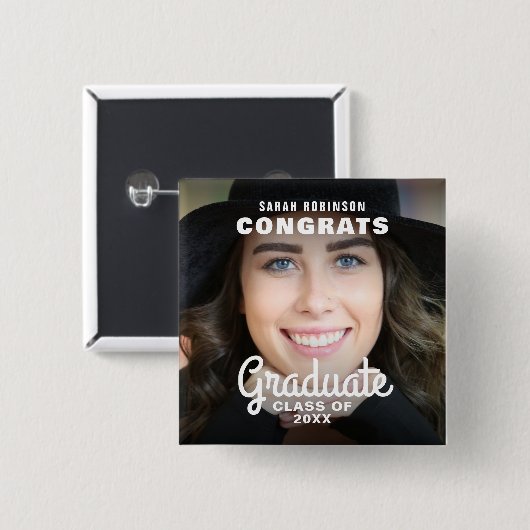 おめでとう科 | 写真の卒業 缶バッジ (正面&裏面)