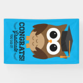 おめでとう科 |帽子のフクロウ 横断幕 (横)