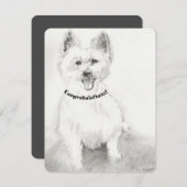 おめでとう空白のカード サンキューカード (正面/裏面)