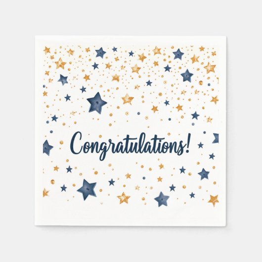 おめでとう紙ナプキン スタンダードカクテルナプキン (正面)