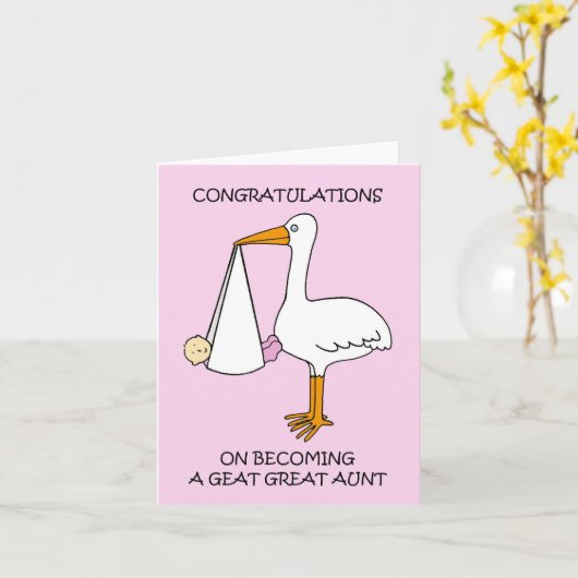 おめでとう素晴らしおばさん素晴らしへベビーガール カード (黄色い花)