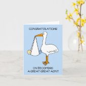 おめでとう素晴らしおばさん素晴らしへ男の赤ちゃん カード (黄色い花)