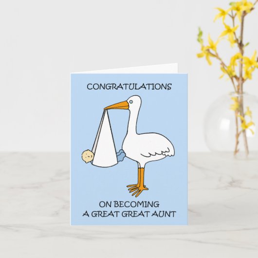 おめでとう素晴らしおばさん素晴らしへ男の赤ちゃん カード (黄色い花)