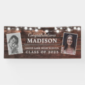 おめでとう素朴ズWood String Lights Grad 2 – 写真 横断幕 (横)