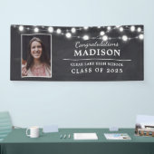 おめでとう素朴チョークストリングライトグラッドフォト 横断幕 (トレードショー)