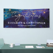 おめでとう素朴ティーライトスターズ婚約 横断幕 (トレードショー)