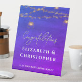 おめでとう素朴ティーライト婚約パーティ 台座サイン (インサイチュ)