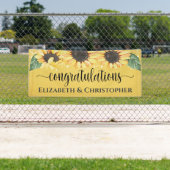 おめでとう素朴フローラひま結婚わりBa 横断幕 (インサイチュ)