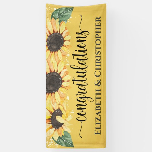 おめでとう素朴フローラひま結婚わりBa 横断幕 (縦)