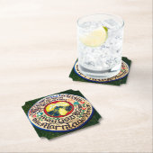 おめでとう結婚おめでとうございます。有機緑 ペーパーコースター (インサイチュ)