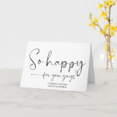 おめでとう結婚かわいい婚約 カード (黄色い花)