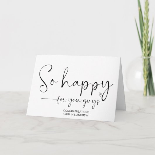 おめでとう結婚かわいい婚約 カード (正面)