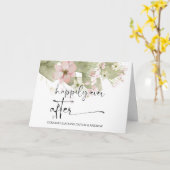 おめでとう結婚のたった今結婚しました新郎新婦 カード (黄色い花)