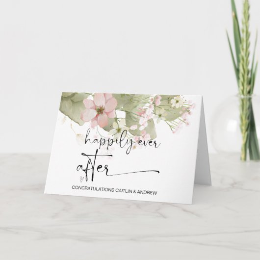 おめでとう結婚のたった今結婚しました新郎新婦 カード (正面)