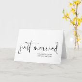 おめでとう結婚のたった今結婚しました新郎新婦 カード (黄色い花)